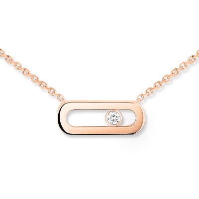 Collier Messika Move Uno en or rose et diamants