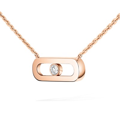 Collier Messika Move Uno en or rose et diamants
