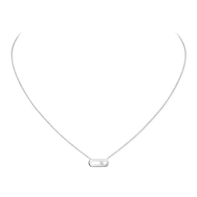 Collier Messika Move Uno en or blanc et diamants