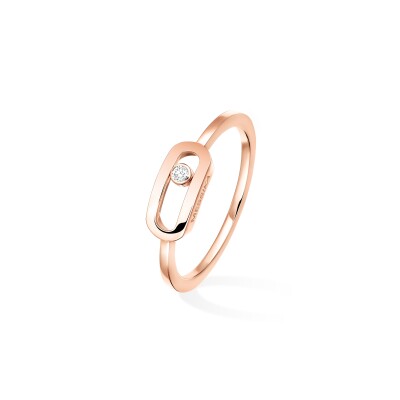 Messika Move Uno ring, pink gold and diamond