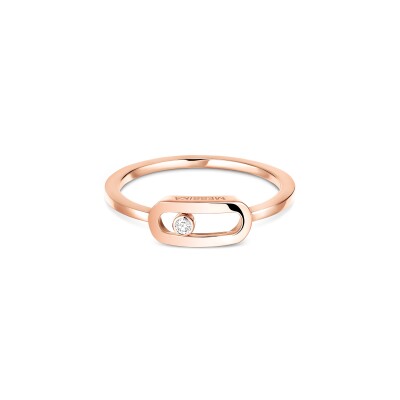 Messika Move Uno ring, pink gold and diamond
