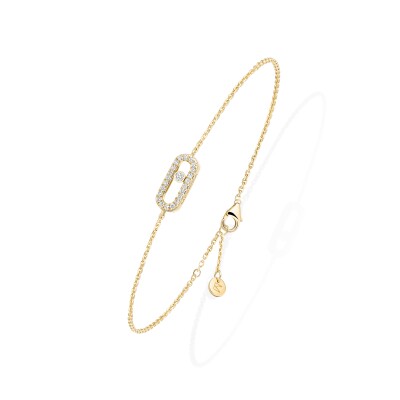Bracelet Messika Care(s) pavé en or jaune et diamants