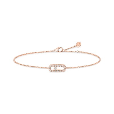 Bracelet Messika Care(s) pavé en or rose et diamants