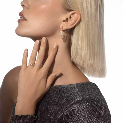 Messika Move Uno ring, pink gold and diamond