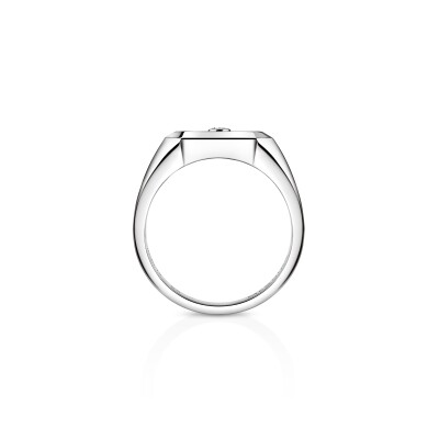 Bague chevalière Messika Move Titanium Naturel en titane et diamant