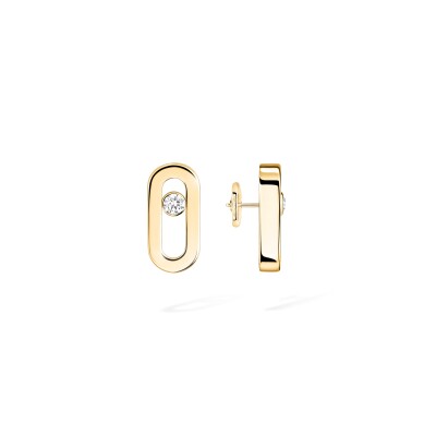 Messika Move Uno earrings, yellow gold and diamonds