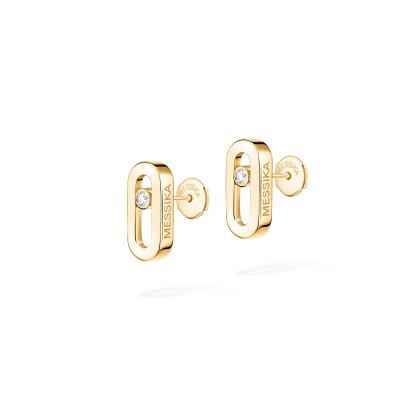 Messika Move Uno earrings, yellow gold and diamonds