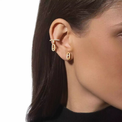 Messika Move Uno earrings, yellow gold and diamonds