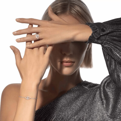 Messika Lucky Eye ring, white gold and diamonds