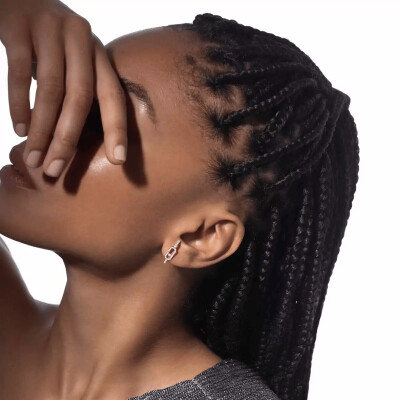 Messika Move Uno mono earring, pink gold and diamonds