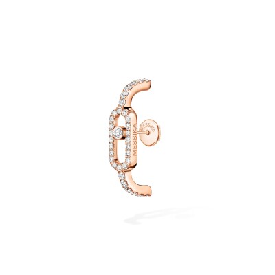 Messika Move Uno mono earring, pink gold and diamonds