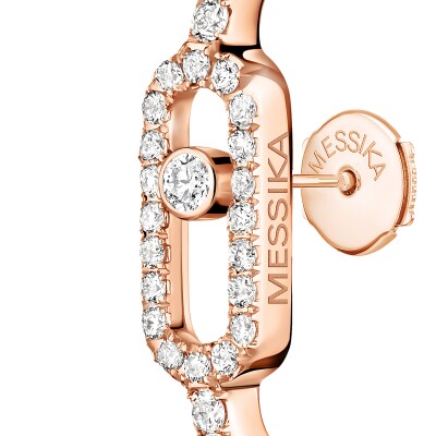 Messika Move Uno mono earring, pink gold and diamonds