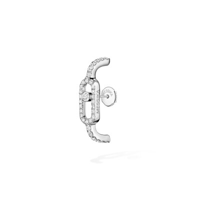 Messika Move Uno mono earring, white gold and diamonds