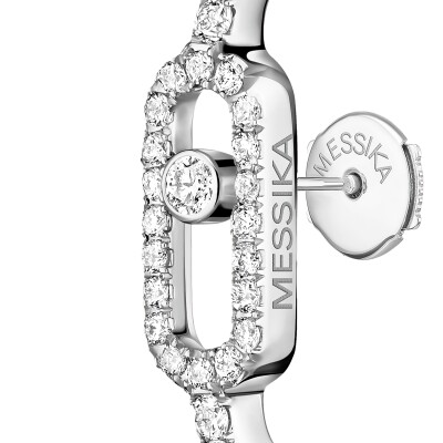 Messika Move Uno mono earring, white gold and diamonds