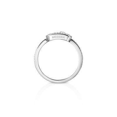Messika Move Uno ring, white gold and pave diamonds
