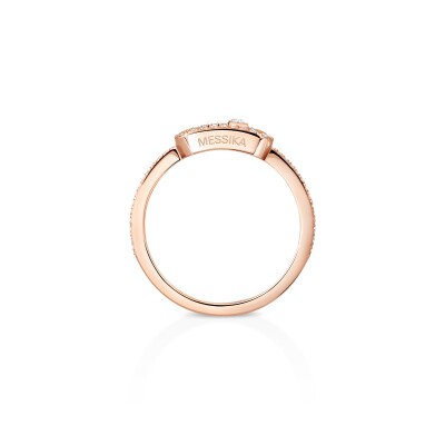 Messika Move Uno ring, pink gold and pave diamonds