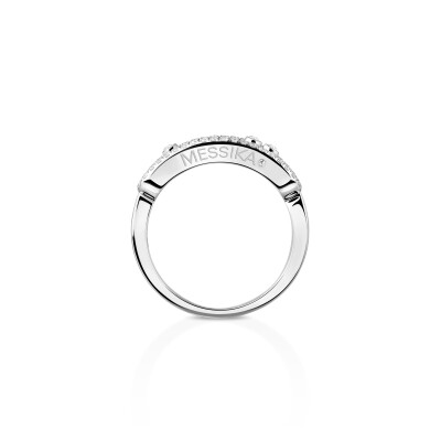 Messika Baby Move ring, white gold and pave diamonds