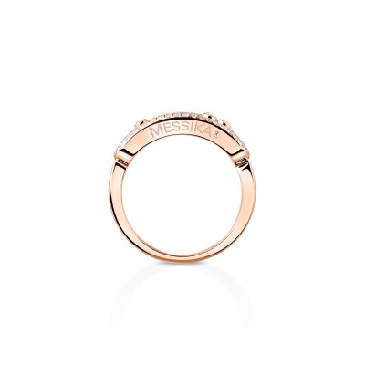 Messika Baby Move ring, pink gold and pave diamonds