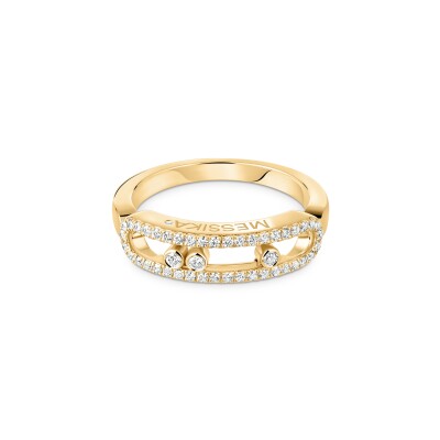 Messika Baby Move ring, yellow gold and pave diamonds