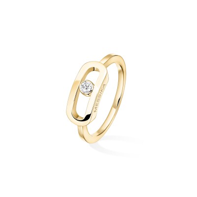 Messika Move Uno ring, yellow gold and diamond, large model