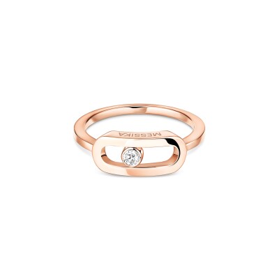 Messika Move Uno ring, pink gold and diamond, large model