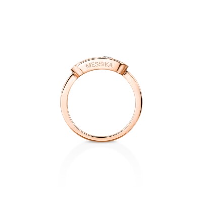 Messika Move Uno ring, pink gold and diamond, large model