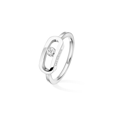 Messika Move Uno ring, white gold and diamond, large model