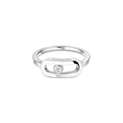 Messika Move Uno ring, white gold and diamond, large model