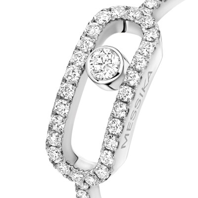 Messika Move Uno ring, white gold and pave diamonds, large model
