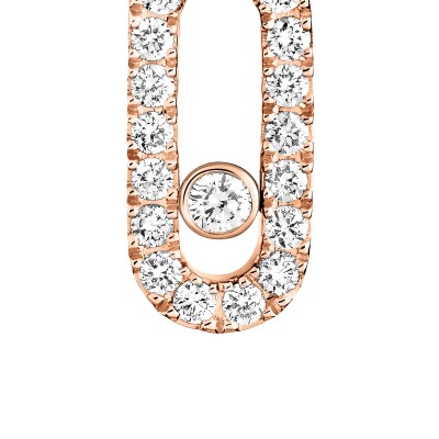 Messika Move Uno hoop earrings, pink gold and diamonds