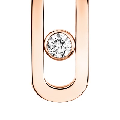 Messika Move Uno earrings, pink gold and diamonds, large model