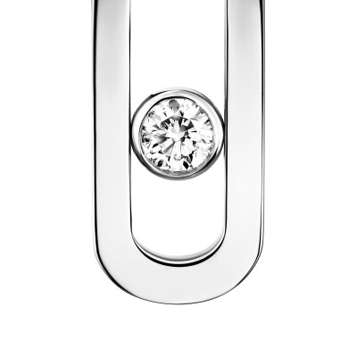 Messika Move Uno earrings, white gold and diamonds, large model