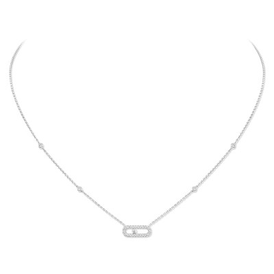 Collier Messika Move Uno pavé en or blanc et diamants