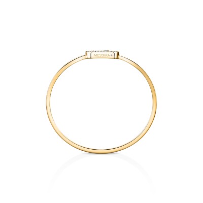 Messika Move Uno bracelet, yellow gold and pave diamonds, medium model