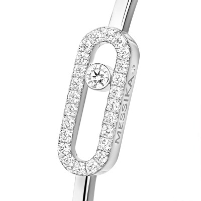Messika Move Uno bracelet, white gold and pave diamonds, medium model