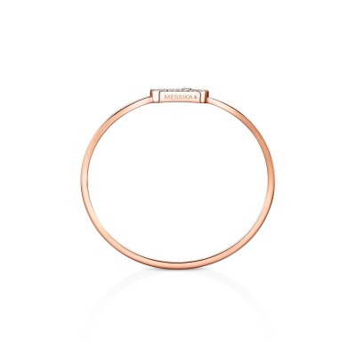 Messika Move Uno bracelet, pink gold and pave diamonds, medium model