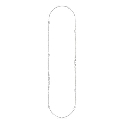 Messika Move Uno long length necklace, white gold and diamonds