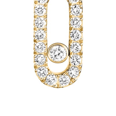 Boucles d'oreilles créoles Messika Move Uno en or jaune et diamants