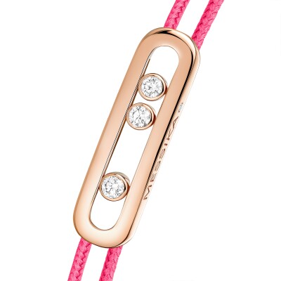 Bracelet cordon Messika Care(s) rose en or rose et diamants