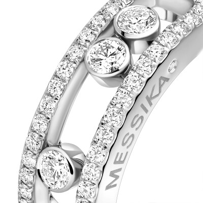 Bague Messika Move Classique pavée en or blanc et diamants