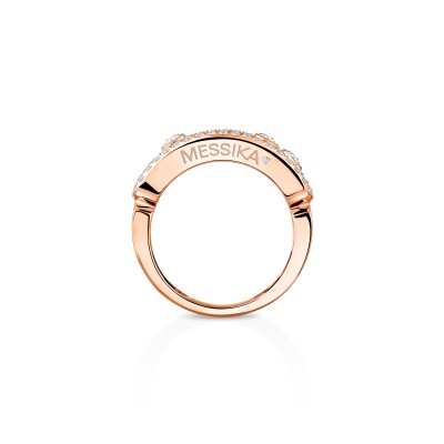 Bague Messika Move Classique pavée en or rose et diamants