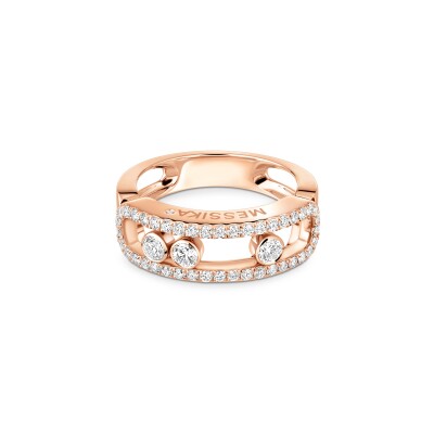 Bague Messika Move Classique pavée en or rose et diamants