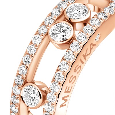 Bague Messika Move Classique pavée en or rose et diamants