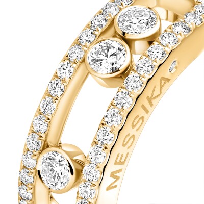 Bague Messika Move Classique pavée en or jaune et diamants