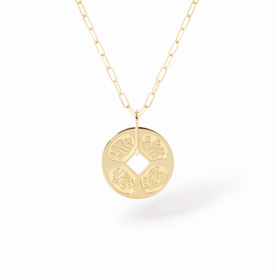 dinh van Kamasutra Small Necklace in yellow gold