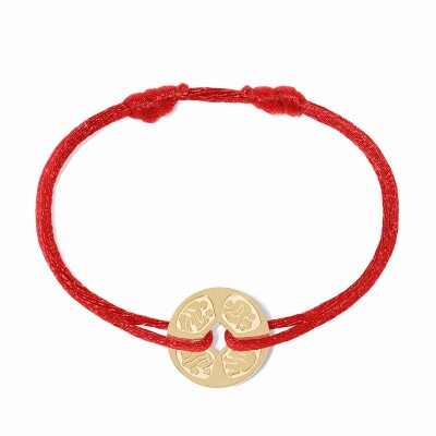 Cord dinh van Kamasutra bracelet in yellow gold