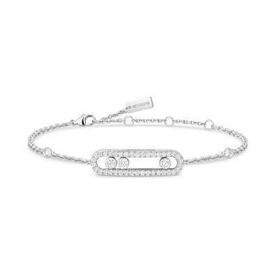 Bracelet Messika Baby Move pavé en or blanc et diamants