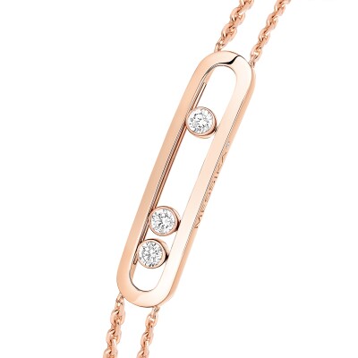 Bracelet Messika Move Classique en or rose et diamants
