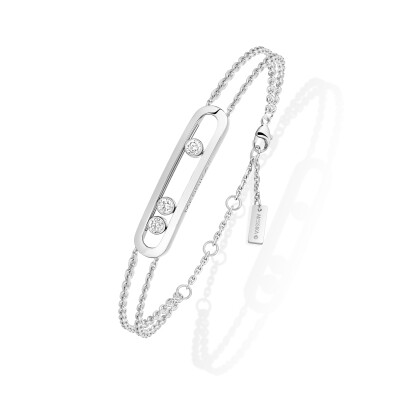 Bracelet Messika Move Classique en or blanc et diamants