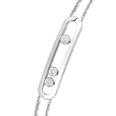 Bracelet Messika Move Classique en or blanc et diamants